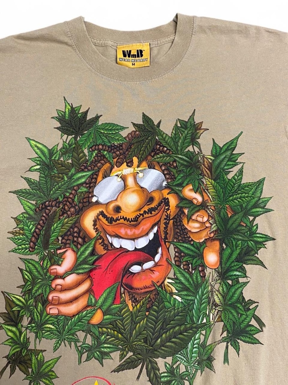 Vintage wear me, baby weed beige graphic T-shirt